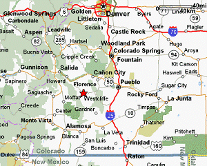 Map of Red Rock Ranch - Colorado Group Vacation Rental and Family Reunion Location